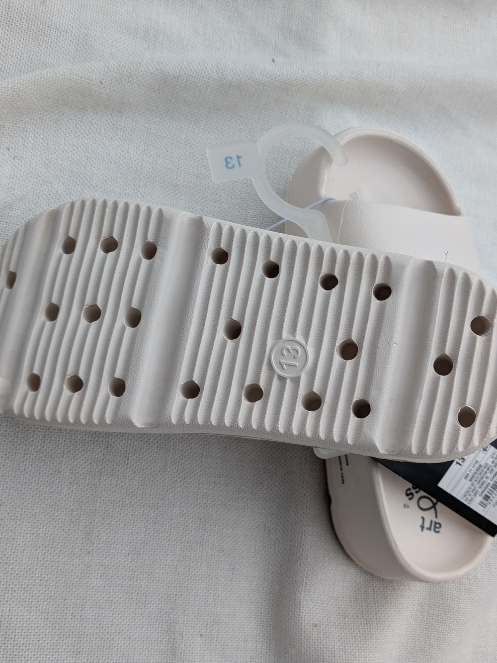 Art Class Off White Chunky Comfort Foam Pool Theo Slide Sandals Size 13 NWT - Picture 3 of 4
